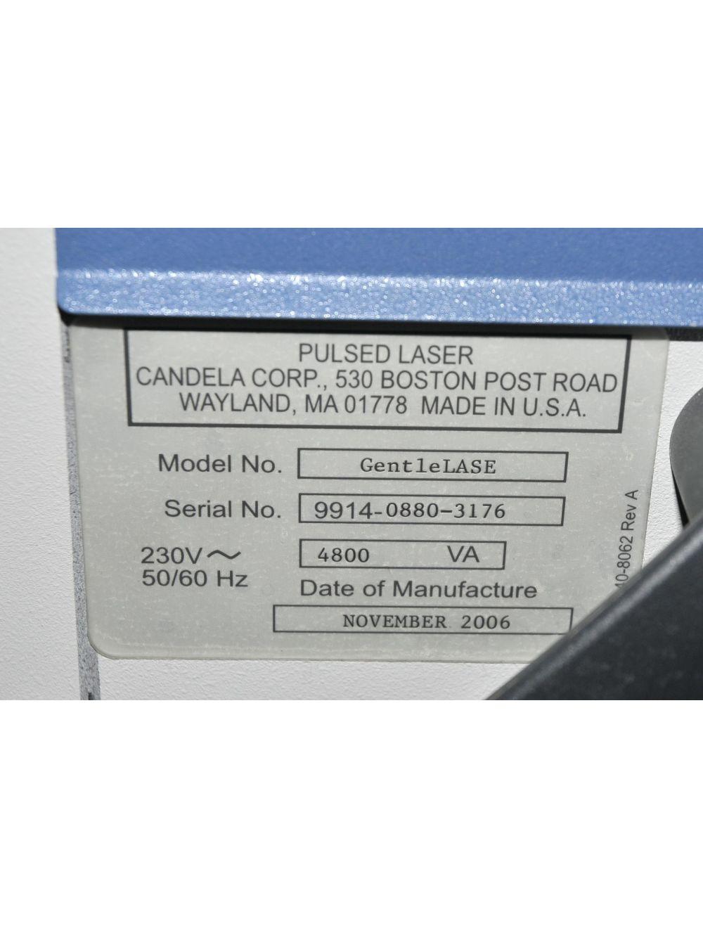 2006 Candela MINI GL GentleLASE Pulsed Laser Alexandrite MGL 755nm Gentle Lase Candela
