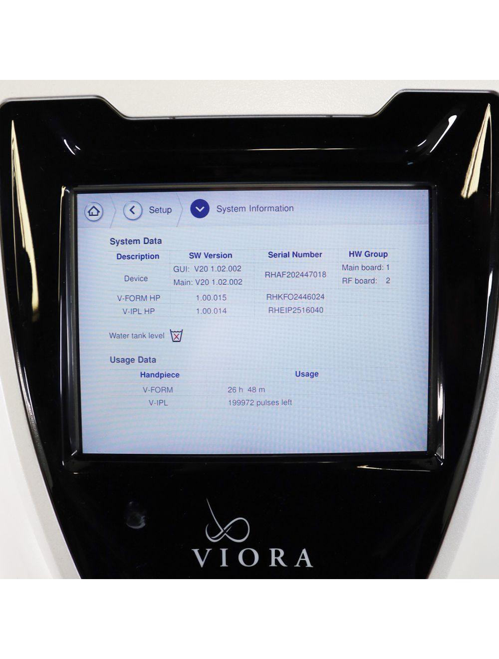 2021 Viora V20 IPL RadioFrequency Skin Tightening Acne Hair Removal Lesions RF Sol International Medical