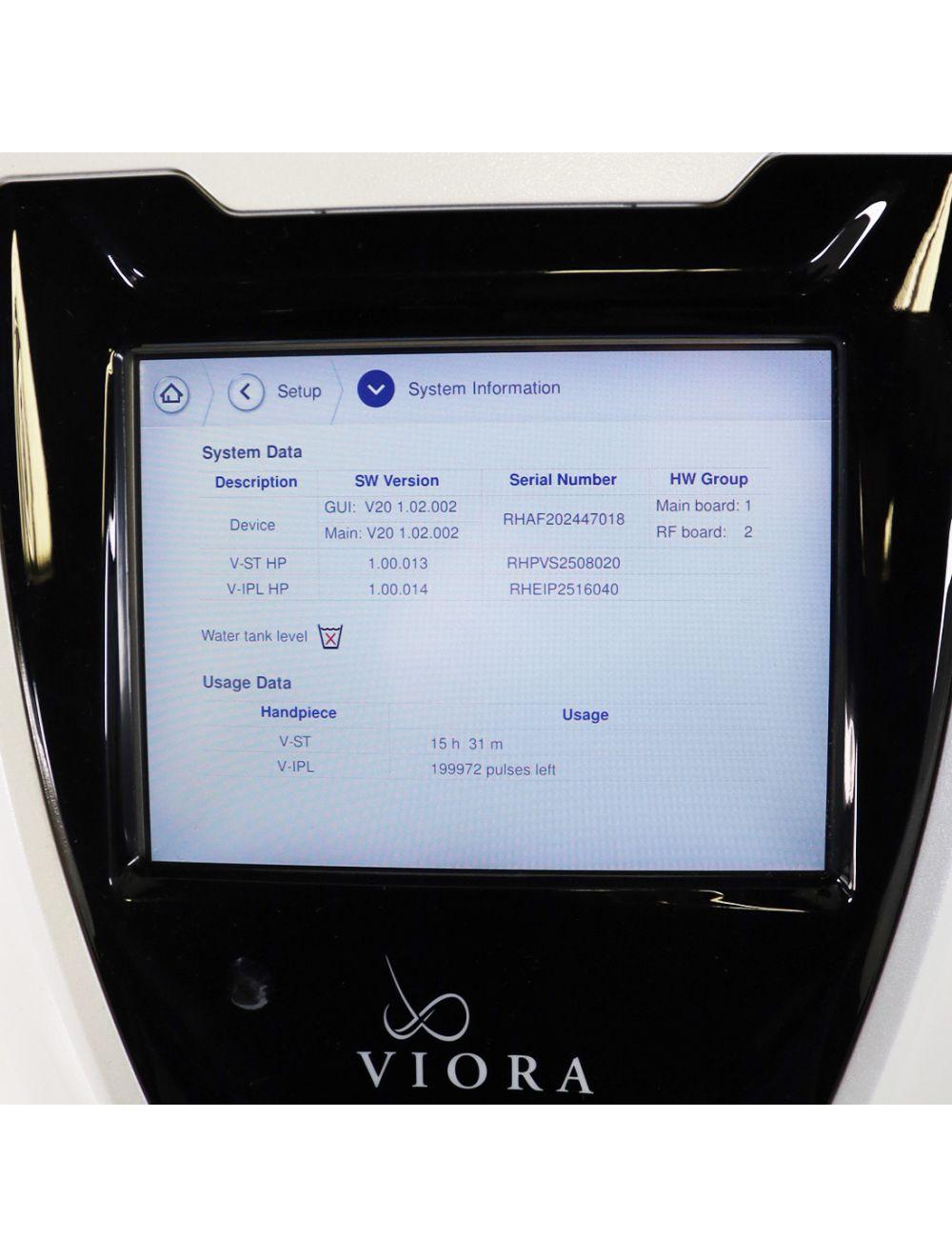 2021 Viora V20 IPL RadioFrequency Skin Tightening Acne Hair Removal Lesions RF Sol International Medical