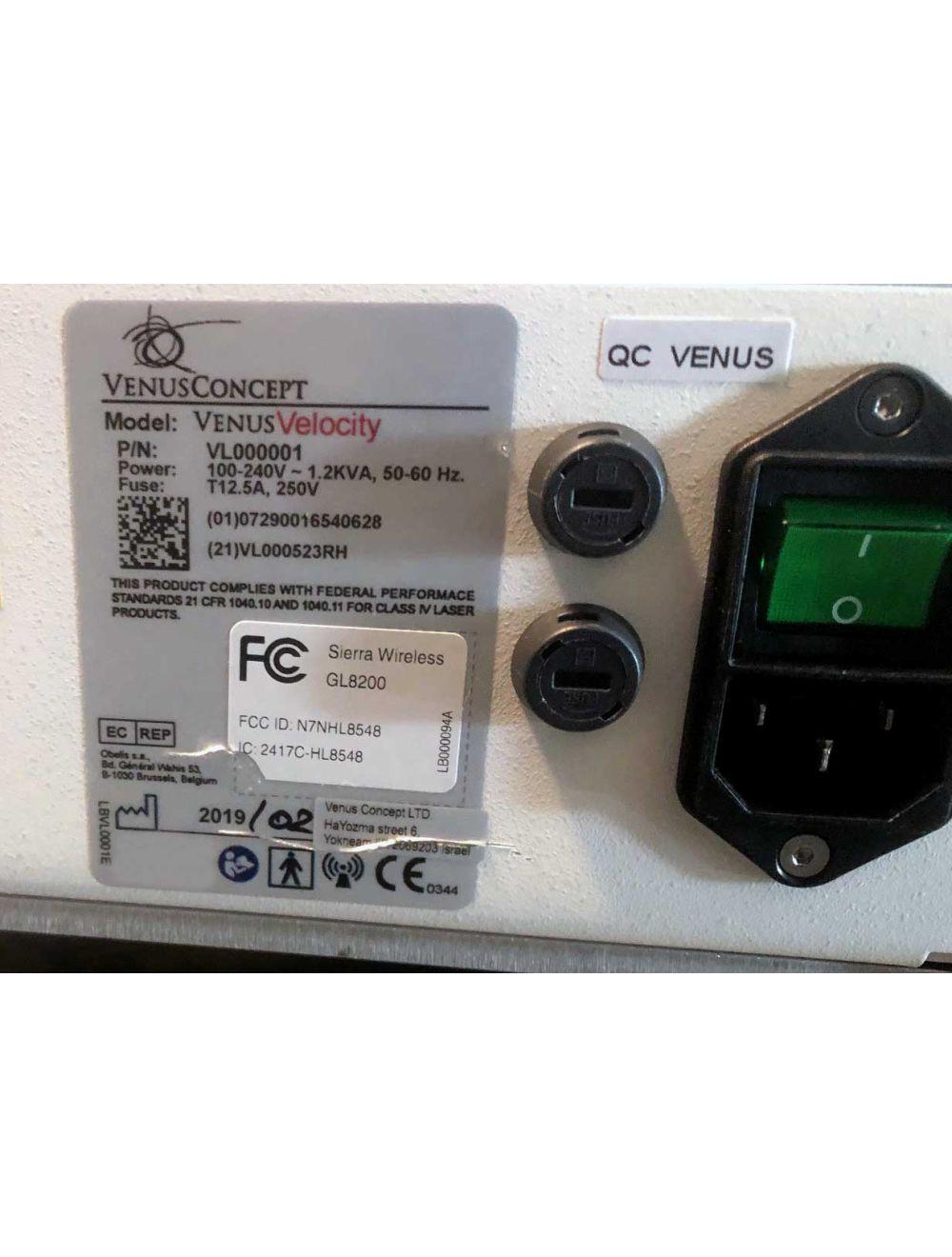 2019 VenusConcept Venus Velocity 800nm Diode Hair Removal Laser w/3 LightGuides Venus