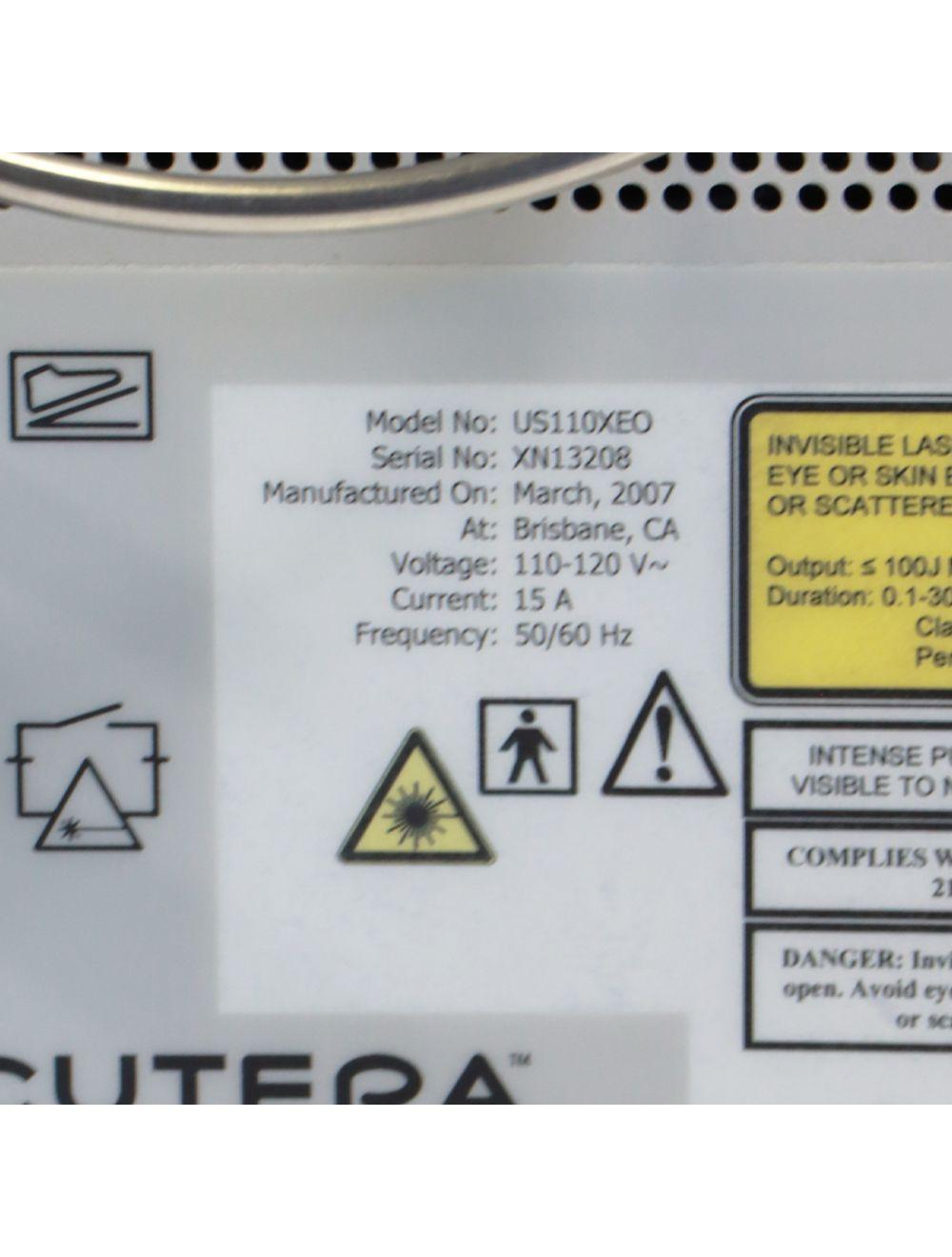 2007 Cutera Xeo Skin Resurfacing Nd: YAG Laser 1064nm Limelight US110XEO Cutera