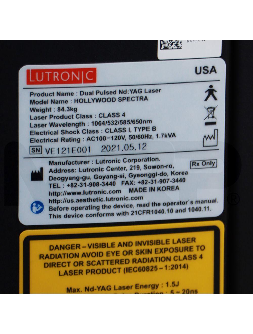 2021 Lutronic Hollywood Spectra 532/585/650/1064nm Laser Skin Pigmentation System Lutronic