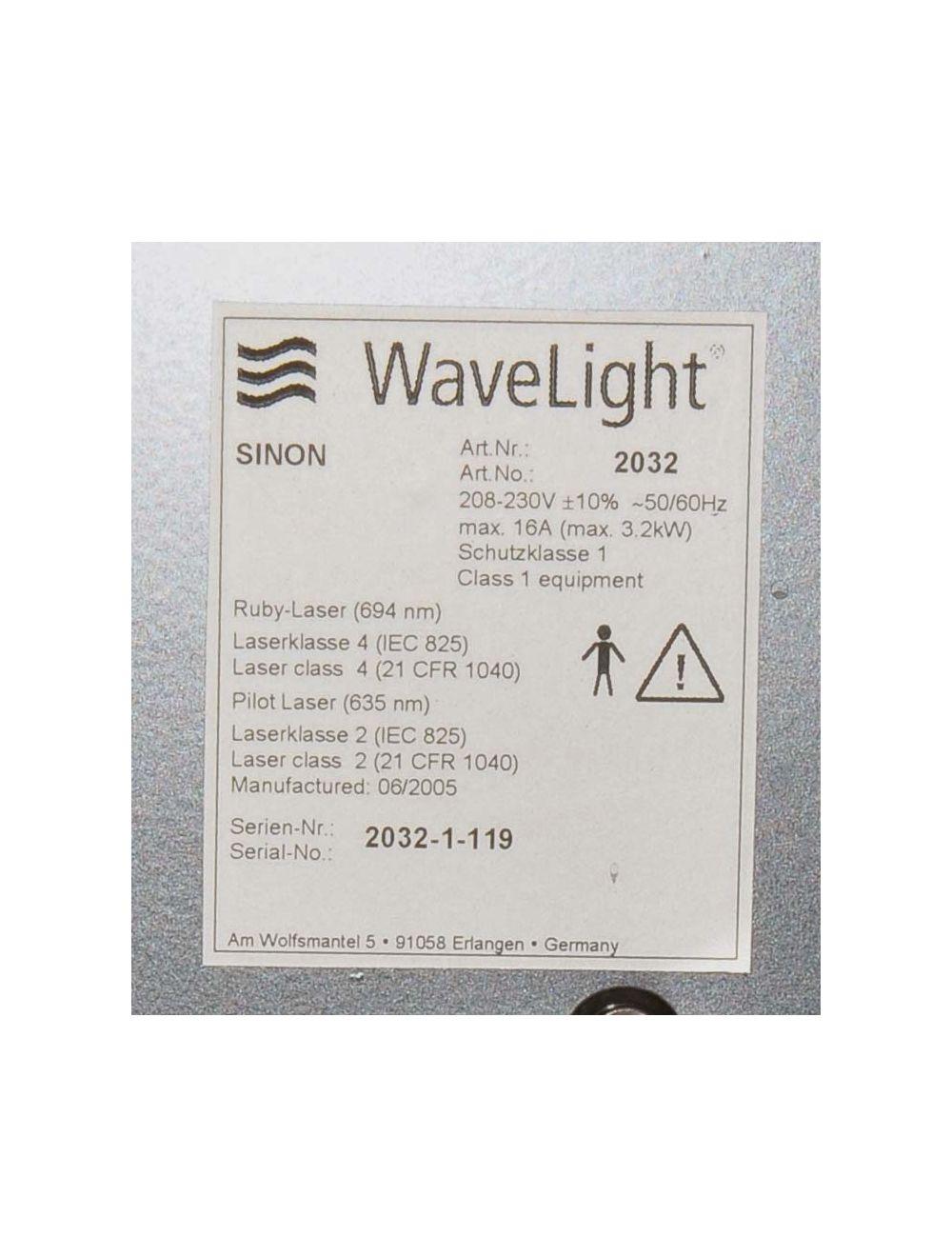 2005 Sinon WaveLight Ruby Laser 694nm Q-Switched Tattoo Pigmented Lesion Removal Alma