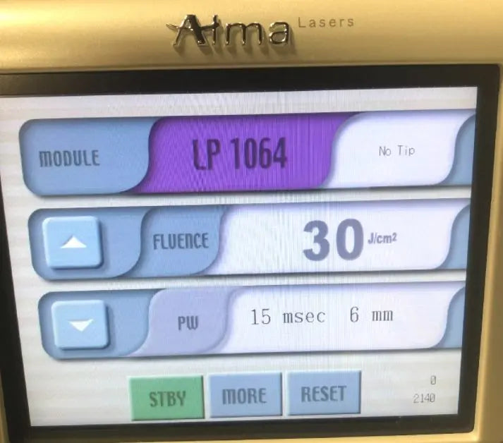 Alma Harmony XL LP Nd:YAG 1064nm Skin Rejuvenation Laser Handpiece LOW SHOTS Alma