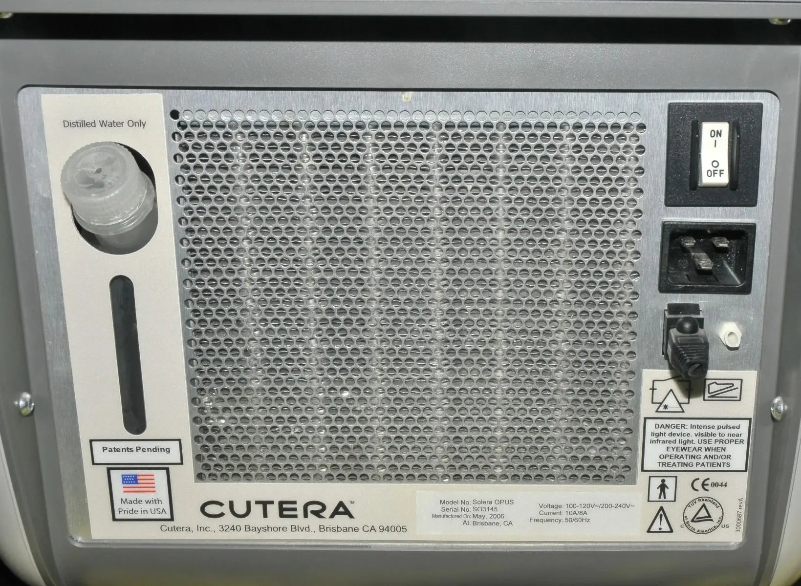 2006 Cutera Solera OPUS LP560 Benign Pigmented Lesions Portable IPL Laser System Cutera