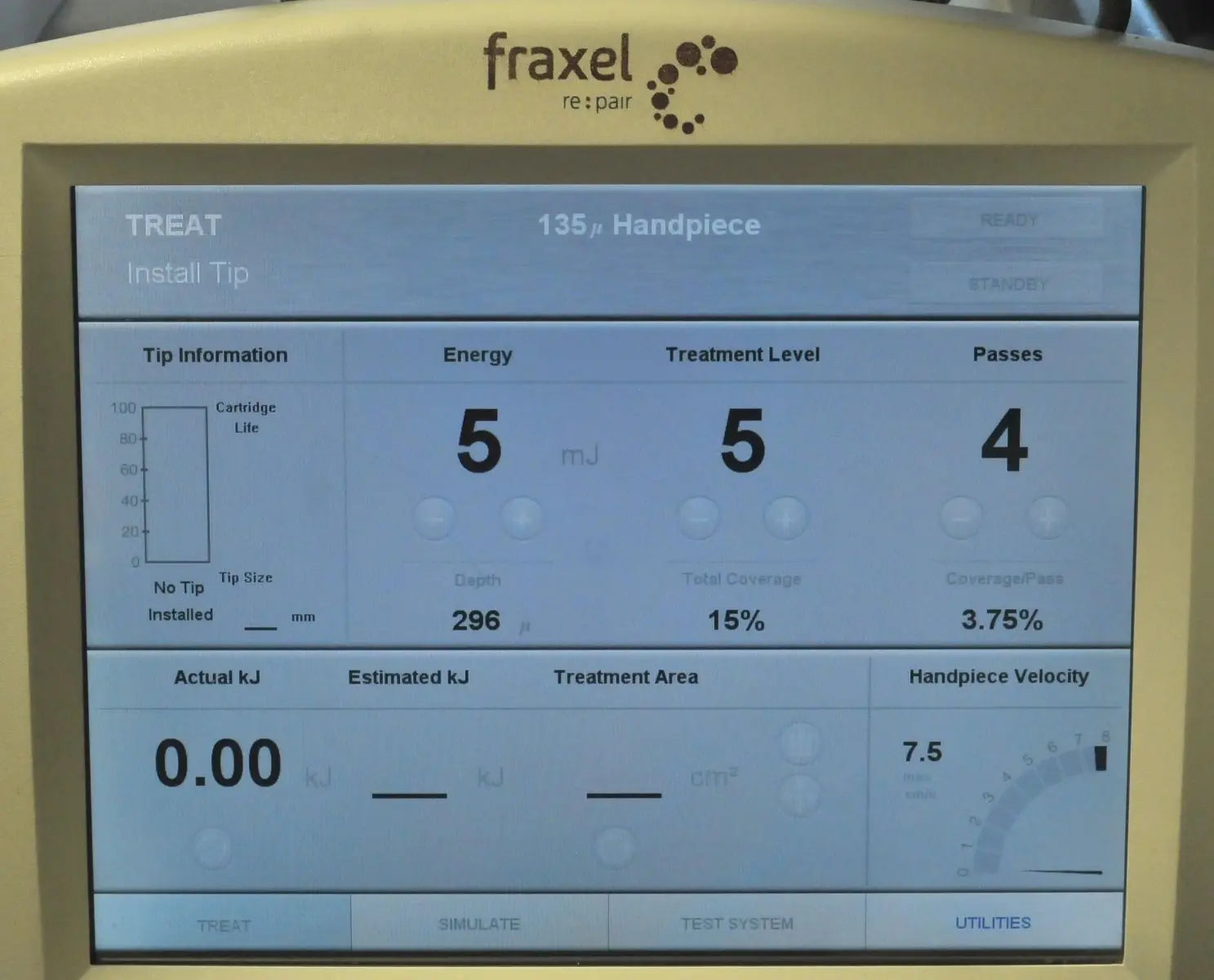 2008 Reliant Fraxel Re:Pair Skin Wrinkle Resurfacing CO2 Fractional Laser System Sol International Medical