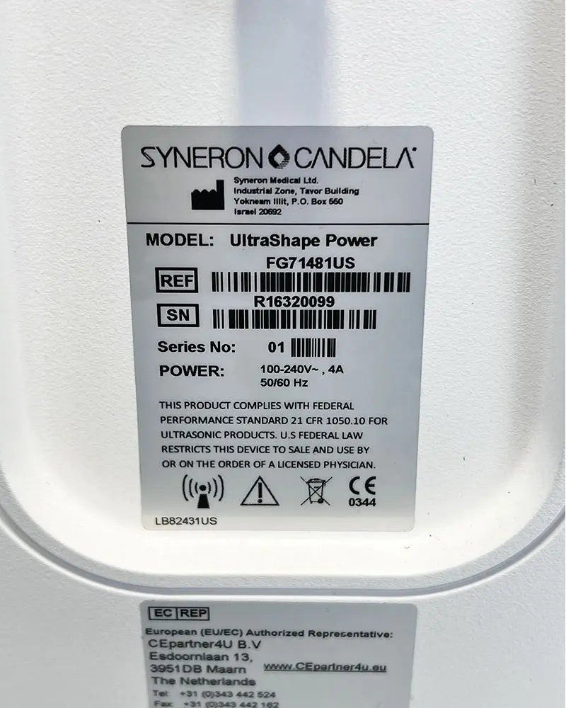 Syneron Candela UltraShape Power Non-Thermal Ultrasound Body Contouring System Candela